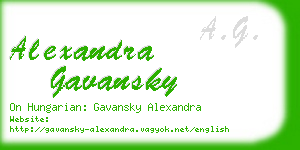 alexandra gavansky business card